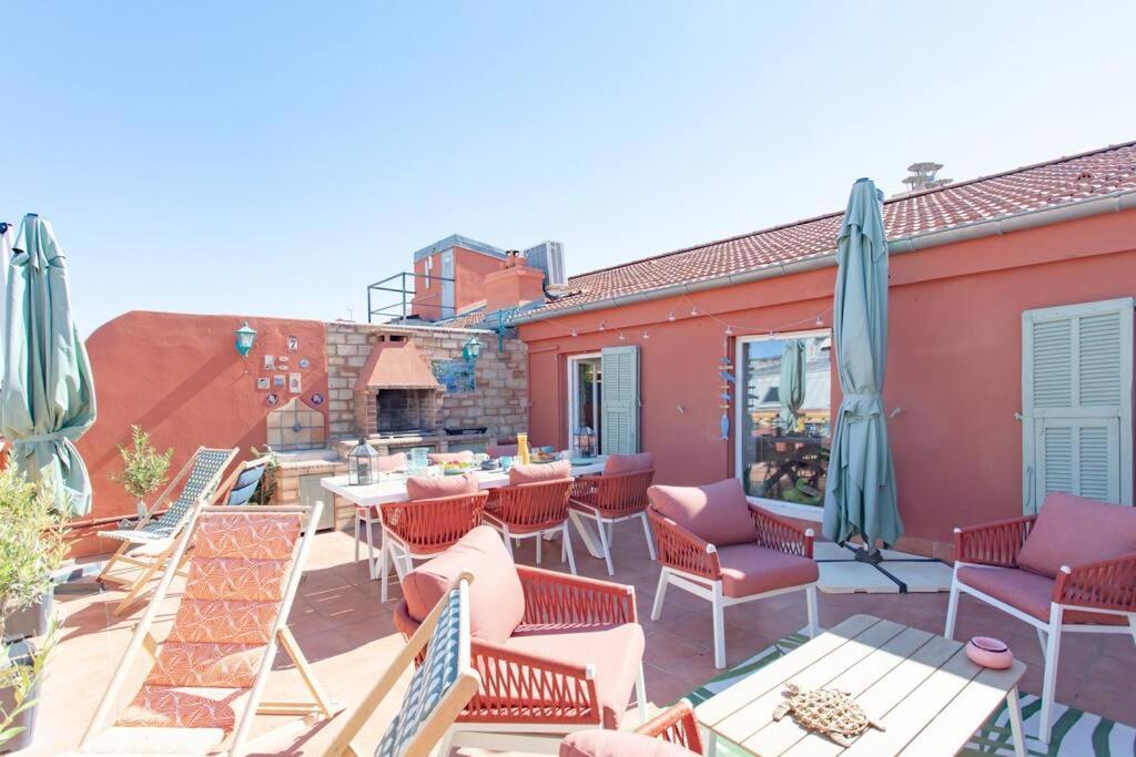 #48 Suite Jean Top Floor Terrace 5Min Walk Sea Ac Ницца Экстерьер фото